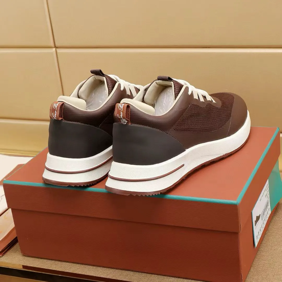 Factory price: 480💰Loro Piana niche classic jogging shoes, men's lace-up casual shoes and sneakers, high-quality lightweight and comfortable fabrics, suitable for outdoor leisure, the color scheme is young and energetic, and it looks great with sportswear or casual suits! Size: 38-44 (45. Customized)